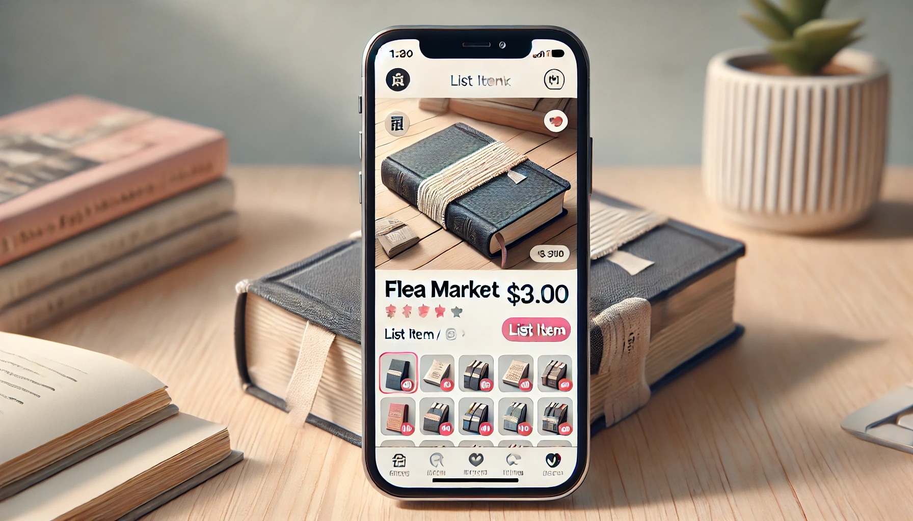 フリマサイトのスマホ画面