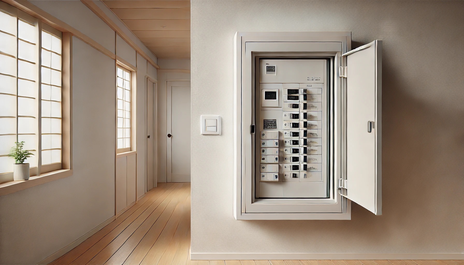 一般家庭のブレーカー、分電盤